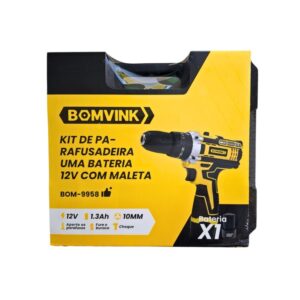 PARAFUSADEIRA 12V COM MALETA E KIT DE ACESSORIOS BOM-9958 BOMVINK