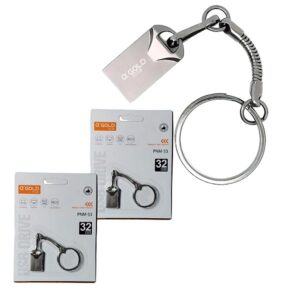 PENDRIVE 32GB USB DRIVE METALICO COM CHAVEIRO PNM-53 AGOLD