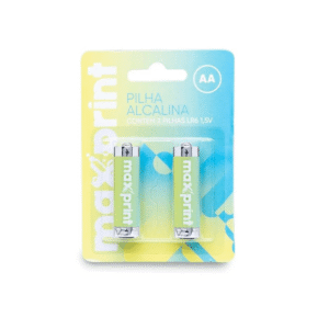 PILHA AA ALCALINA PEQUENA 1.5V BLISTER C/2UN MAXPRINT
