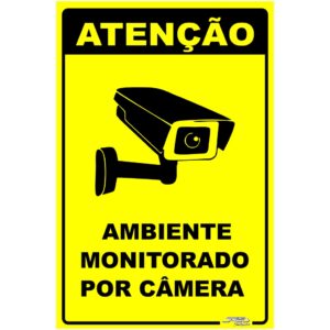 PLACA AVISO AMBIENTE MONITORADO POR C&Acirc;MERAS 24 HORAS SC1255-P IT-BLUE
