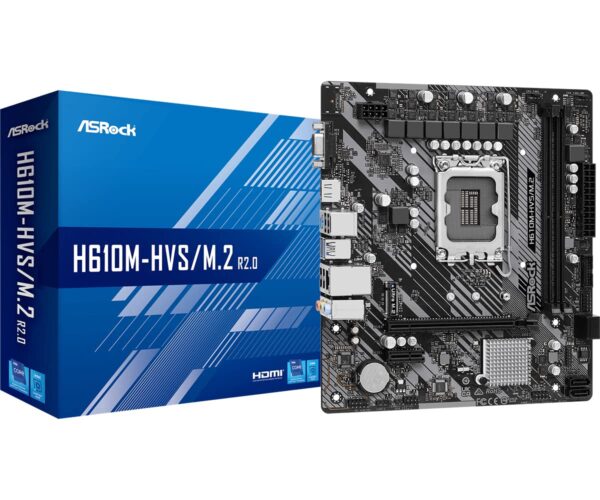 PLACA MAE INTEL ASROCK H610M-HVS M.2 DDR4 LGA1700 12&deg; 13&deg; E 14&deg; GERAC&Atilde;O