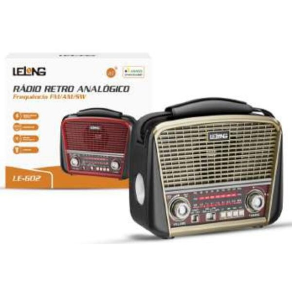 RADIO RETR&Ocirc; ANAL&Oacute;GICO BLUETOOTH AM/FM/SW LE-602 LELONG