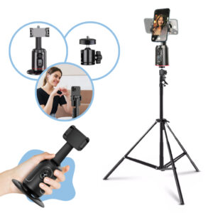 SUPORTE GIMBAL INTELIGENTE BLUETOOTH COM TRIP&Eacute; 180CM E CONTROLE LE-3510 IT-BLUE