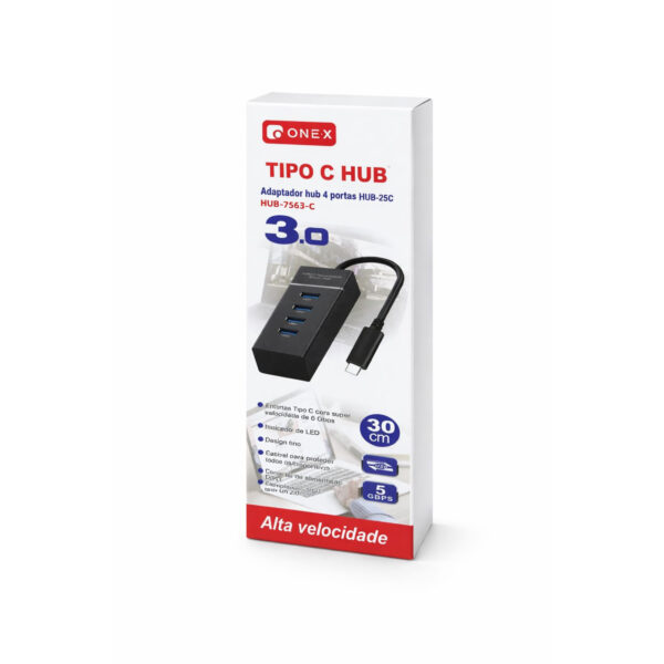 SWITCH USB C HUB 4 PORTAS USB 3.0 HUB-7563-C ONEX