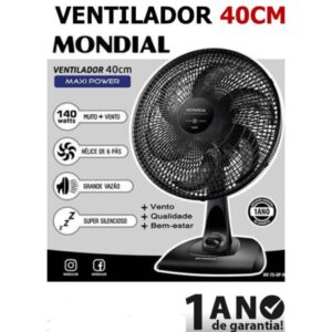 VENTILADOR DE MESA 40CM VSP-40-B PRETO 220V MONDIAL