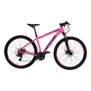 BICICLETA ARO 29 ALUMINIO 17.5 CXR 21 VELOCIDADES ROSA/PRETO LOTUS
