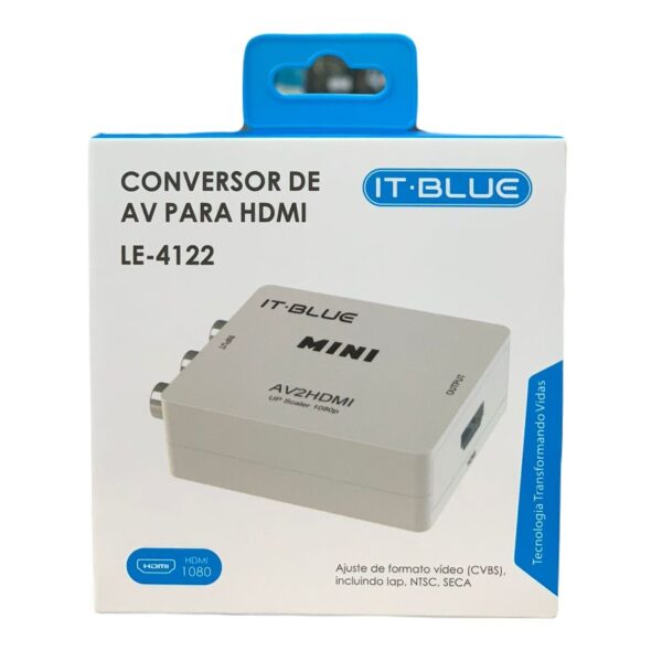 CONVERSOR DE AV PARA HDMI 1080P FUL HD LE-4122 1080P IT-BLUE