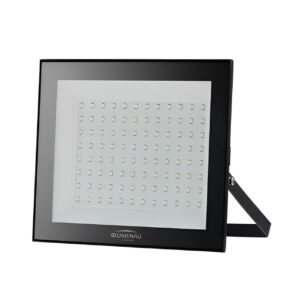 REFLETOR LED 100W ALUMINIO QUADRADO IP66 6500K BIVOLT PRETO BLUMENAU 78100600