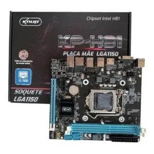 PLACA M&Atilde;E DDR3 LGA1150 INTEL H81 SATA USB 3.0 HDMI KP-H81/K KNUP