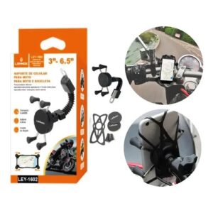 SUPORTE CELULAR UNIVERSAL PARA MOTO E BICICLETA LEY-1602 LEHMOX