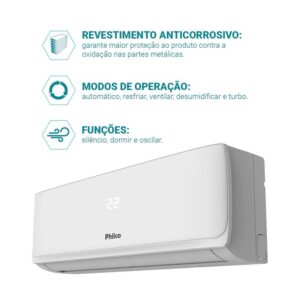 AR CONDICIONADO 24000BTUS PHILCO PAC24FI FRIO 220V