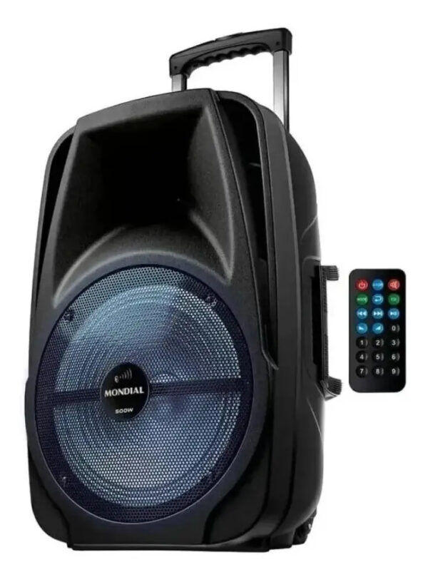 CAIXA DE SOM BLUETOOTH MONDIAL X SOUND 500W RMS CM-500-N 7043-01 CAIXA DE SOM BLUETOOTH MONDIAL X SOUND 500W RMS CM-500-N 7043-01