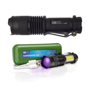 MINI LANTERNA LED RECARREG&Aacute;VEL LUZ NEGRA LT-408 LUATEK